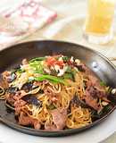 パワーアップ！牛肉とニラの中華風焼きそば