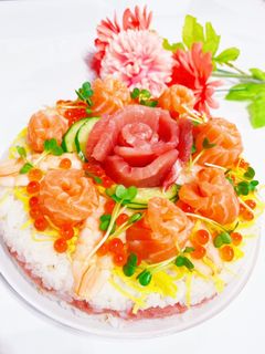 お誕生日に♪ちらし寿司ケーキ-レシピのメイン写真