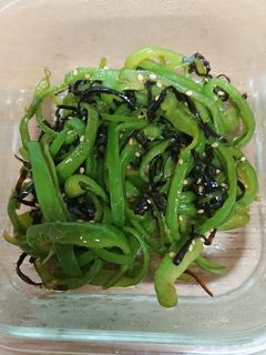 ピーマンの塩昆布炒め-レシピのメイン写真