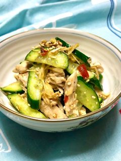 鶏胸肉と胡瓜のピリ辛中華和え☆-レシピのメイン写真