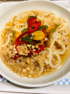 手抜きパプリカうどん-レシピのメイン写真