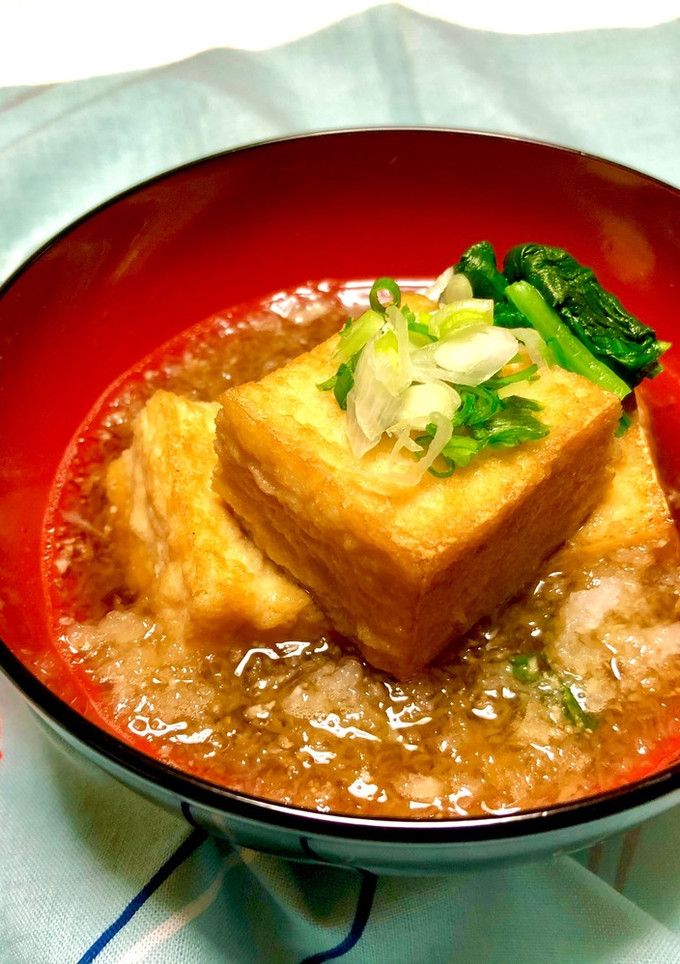 簡単で旨い！厚(絹)揚げで揚げ出汁豆腐-レシピのメイン写真