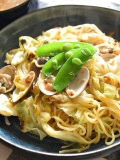 ハマグリとキャベツのぺペロン焼きそば-レシピのメイン写真