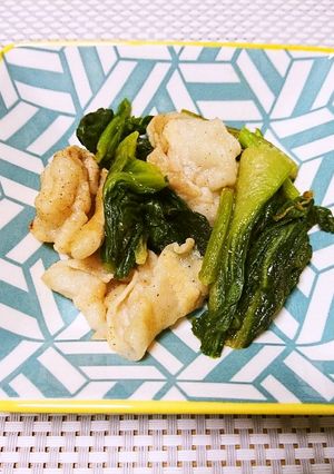 簡単♫豚バラ肉と小松菜の中華炒め-レシピのメイン写真