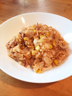 【簡単ランチ】残り物でピラフ?リゾット?-レシピのメイン写真