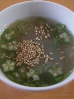 とろとろ☆オクラと春雨のスープ-レシピのメイン写真