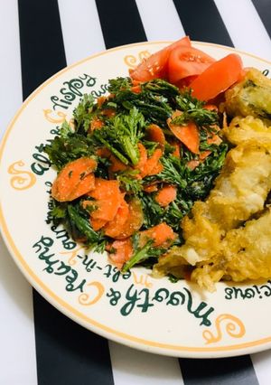 生春菊と人参 ごまゴマ和え サラダ-レシピのメイン写真