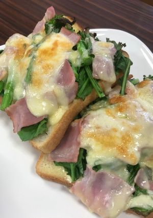 菜の花のチーズトースト【JA福岡市】-レシピのメイン写真