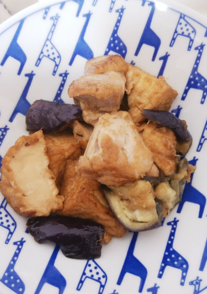 鶏肉と厚揚げとナスのおかず-レシピのメイン写真