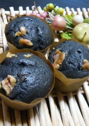 ごまゴマ　真っ黒カップケーキ-レシピのメイン写真
