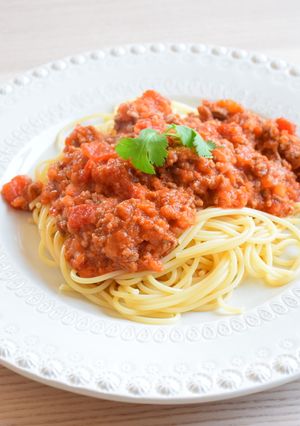 簡単で美味しいミートソーススパゲッティ-レシピのメイン写真