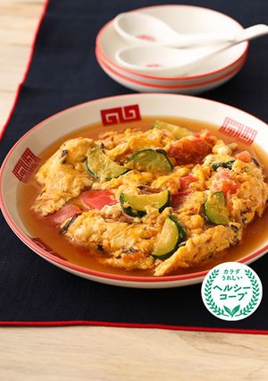 トマトとズッキーニのかに玉炒め-レシピのメイン写真