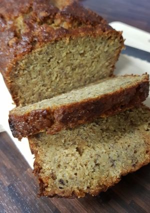 砂糖、バターなし。バナナ小麦胚芽ケーキ-レシピのメイン写真