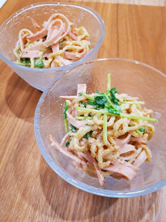 *ハムと豆苗のラーメンサラダ*-レシピのメイン写真