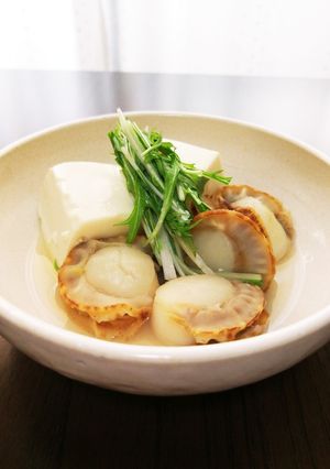 簡単！お出汁が美味☆帆立と豆腐の炊いたん-レシピのメイン写真