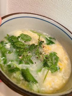パクチー愛してエスニックたまごスープ-レシピのメイン写真