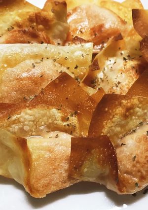包み方をアレンジしてパリパリ焼きワンタン-レシピのメイン写真