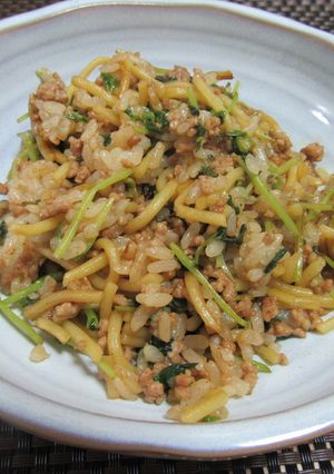 豆苗そばめし-レシピのメイン写真