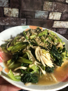 小松菜とえのきのにんにく醤油-レシピのメイン写真