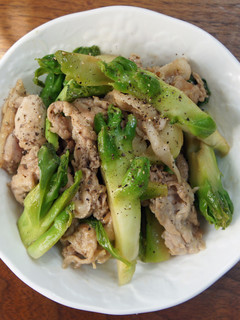 蕾菜と豚肉のオイスター炒め-レシピのメイン写真