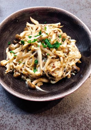 簡単★焼きのこの塩麹マスタード和え-レシピのメイン写真