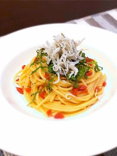 カリカリ梅としらすの和風パスタ-レシピのメイン写真