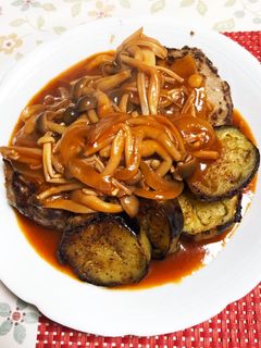 ハンバーグきのこソース-レシピのメイン写真