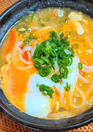 韓国風ごま味噌スープ煮込みうどん-レシピのメイン写真