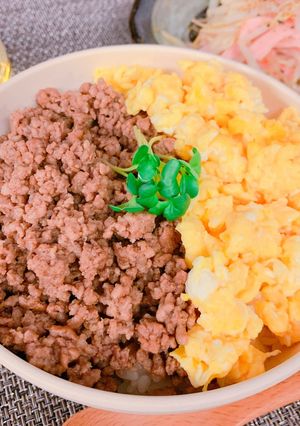 すぐできる♪簡単☆そぼろ丼◡̈⋆*-レシピのメイン写真
