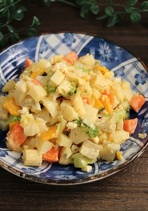 腸活！温野菜の味噌黄身マヨ和え-レシピのメイン写真