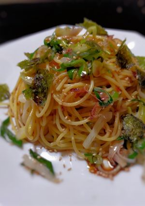 長ネギと鰹節のパスタ-レシピのメイン写真