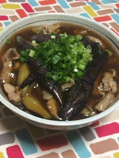 超簡単☆激うま!揚げなすあんかけうどん♫-レシピのメイン写真