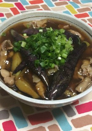 超簡単☆激うま！揚げなすあんかけうどん♫-レシピのメイン写真