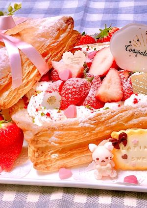 冷凍パイシートで♡プレゼントBOX苺パイ-レシピのメイン写真