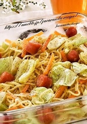 レンジで5分☆カレー塩焼そば-レシピのメイン写真