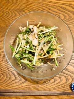 豚肉と水菜のごまだれ和え-レシピのメイン写真