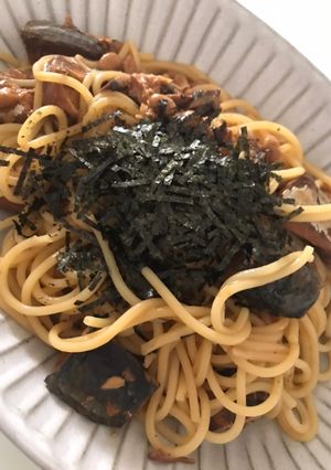 〜超簡単☆鯖味噌煮缶&納豆パスタ〜-レシピのメイン写真