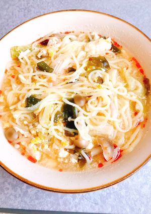 酸辣湯麺　スーラータンメン　サンラータン-レシピのメイン写真