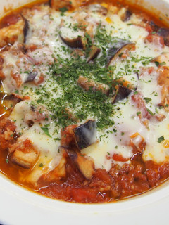 電子レンジDEなすとひき肉のトマトソース-レシピのメイン写真