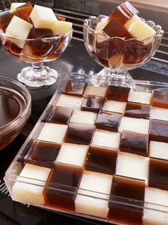 ミルク寒天とコーヒー寒天-レシピのメイン写真