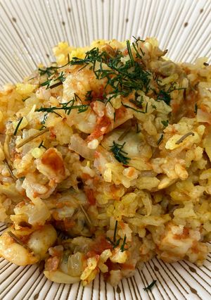 炊飯器でシーフードmixトマト🍅パエリア-レシピのメイン写真