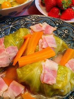 春キャベツでロールキャベツ-レシピのメイン写真