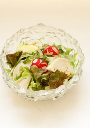 水菜とチキンのフレンチドレッシングサラダ-レシピのメイン写真