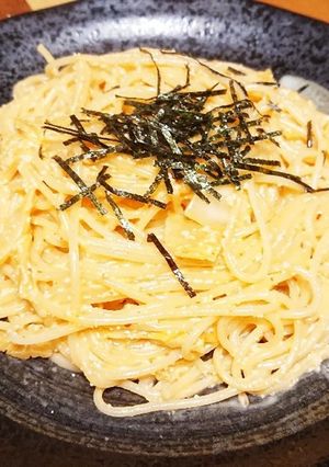 意外な出会い★明太キムチのクリームパスタ-レシピのメイン写真