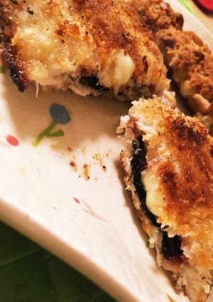 梅と海苔のヘルシーササミはさみ揚げ焼き-レシピのメイン写真