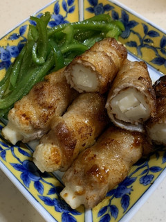 竹輪に長芋入れて豚バラ肉巻き-レシピのメイン写真