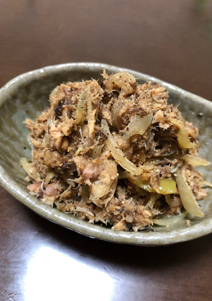 鯖の水煮缶で玉ねぎのおつまみ-レシピのメイン写真