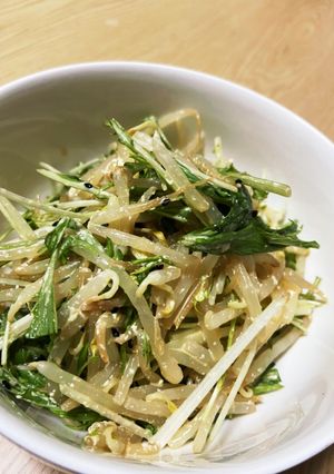 もやしと水菜の胡麻サラダ-レシピのメイン写真
