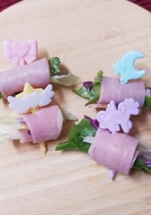 ミニミニくるくるハムサラダ-レシピのメイン写真