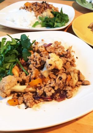 鶏ひき肉とカシューナッツの黒豆ソース炒め-レシピのメイン写真